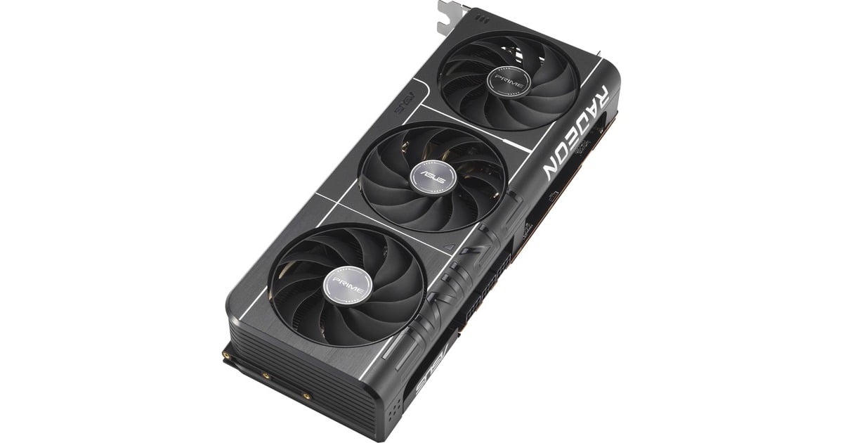 ASUSPRIME Radeon RX 9070 XT OC grafische kaart  (Grijs, 3x DisplayPort, 1x HDMI, RDNA4)