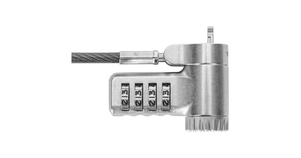 TargusDEFCON Ultimate Universal Serialised Combination Cable Lock with Slimline Adaptable Lock Head diefstalbeveiliging  (25 stuks)