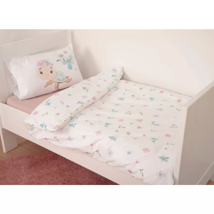 babybest® Flanell-Bettwäsche Little Turtle 100 x 135 cm