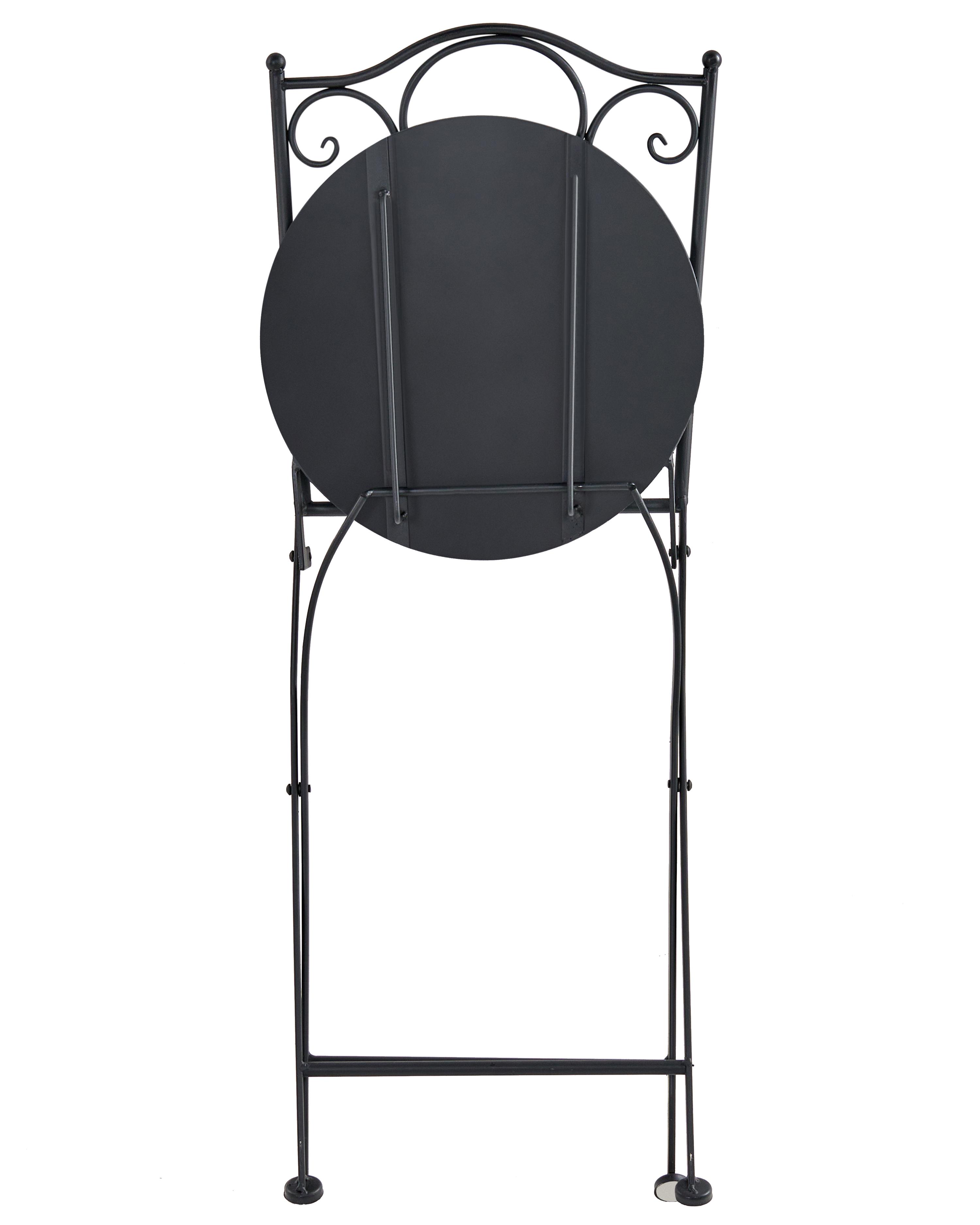 Set van 2 tuinstoelen AGGIUS inklapbaar Metaal Zwart