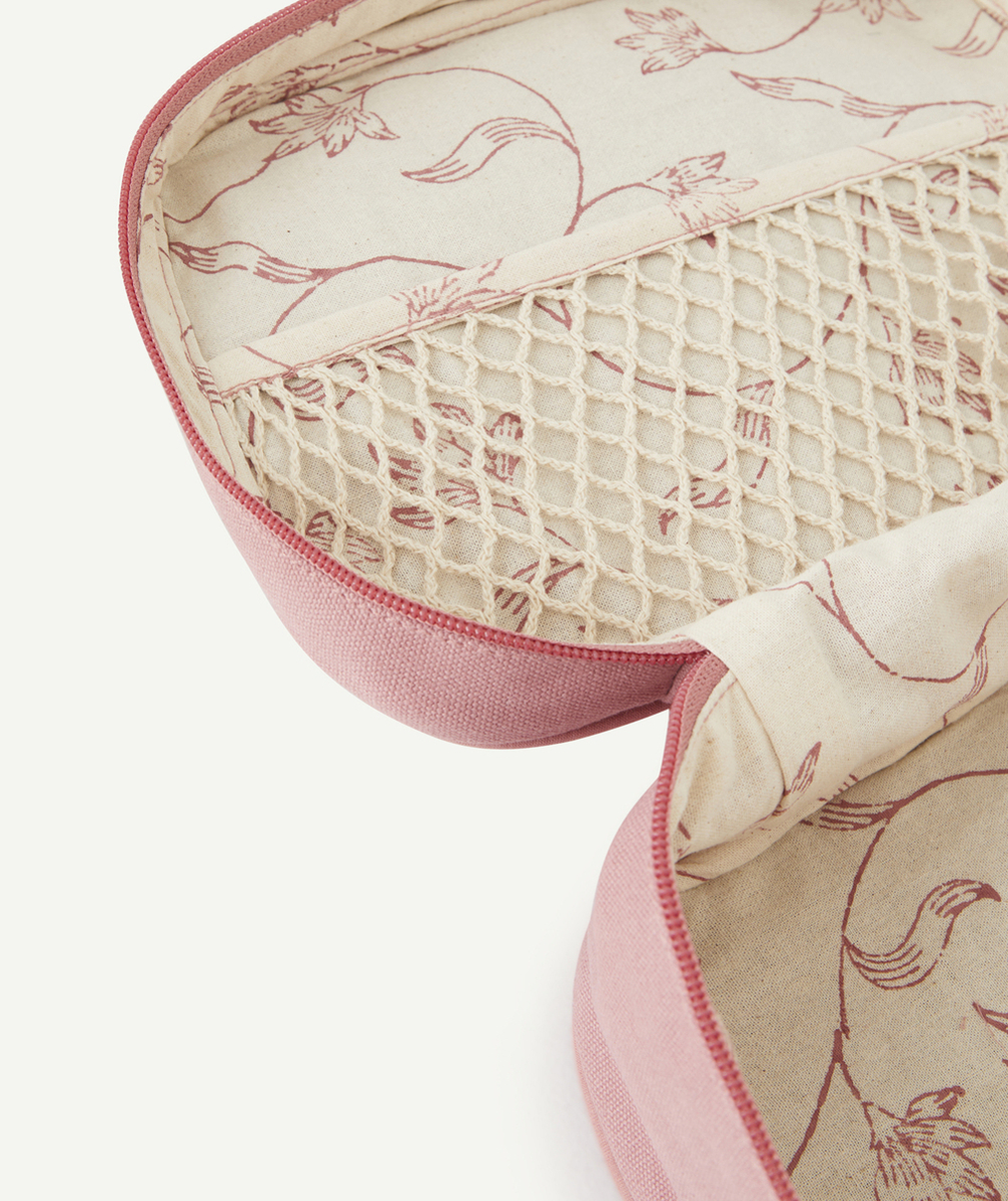 HINDBAGVANITY BAG GASPARD EN COTON BIO ROSE