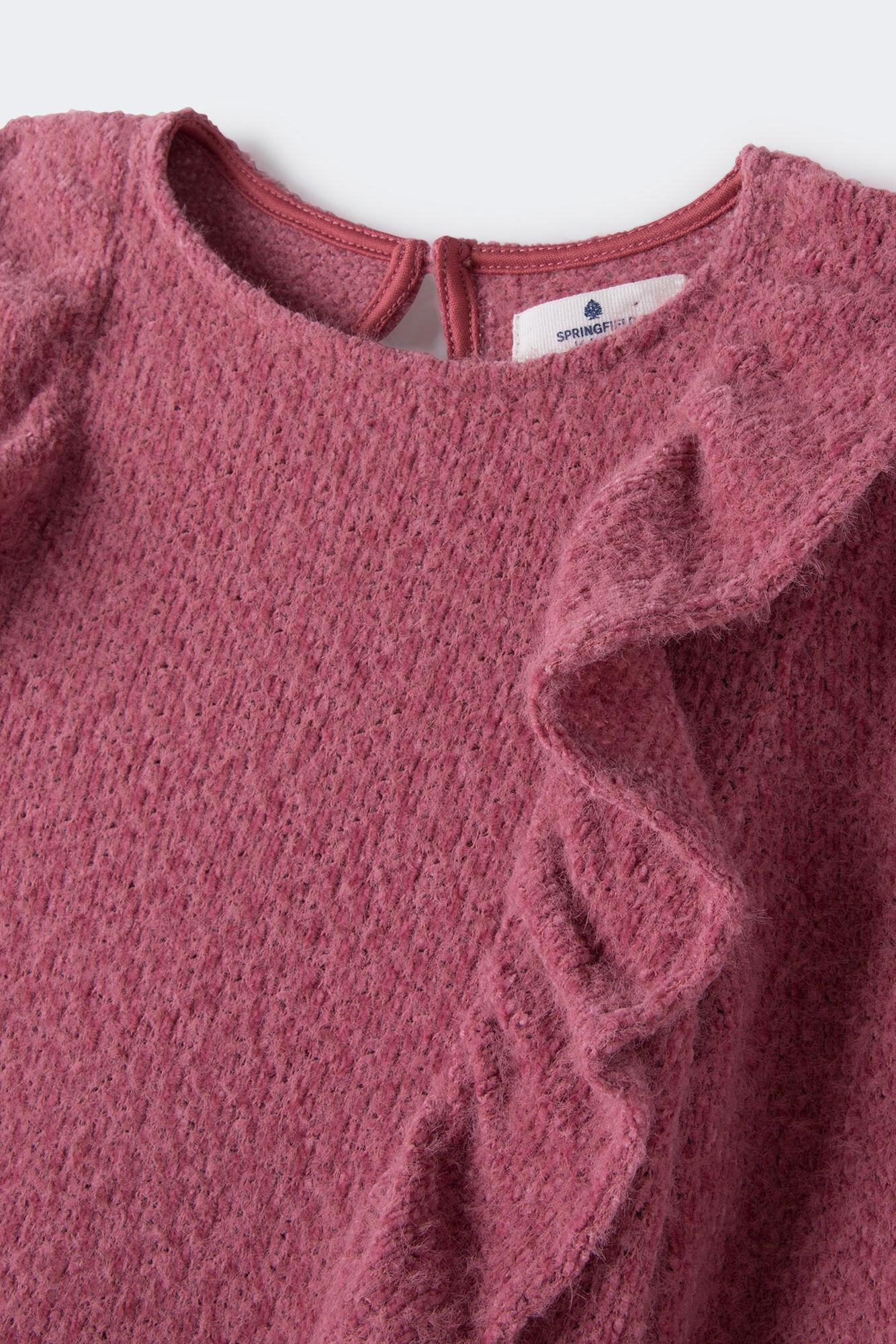 Vestido rosa com babados para meninas
