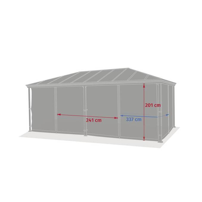 Rideaux pour pergola BELIZE Gris Ardoise