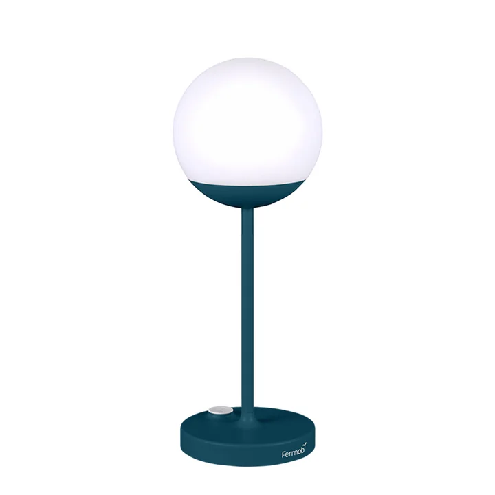 Fermob - Mooon! Akku LED-Leuchte, H 41 cm, acapulcoblau