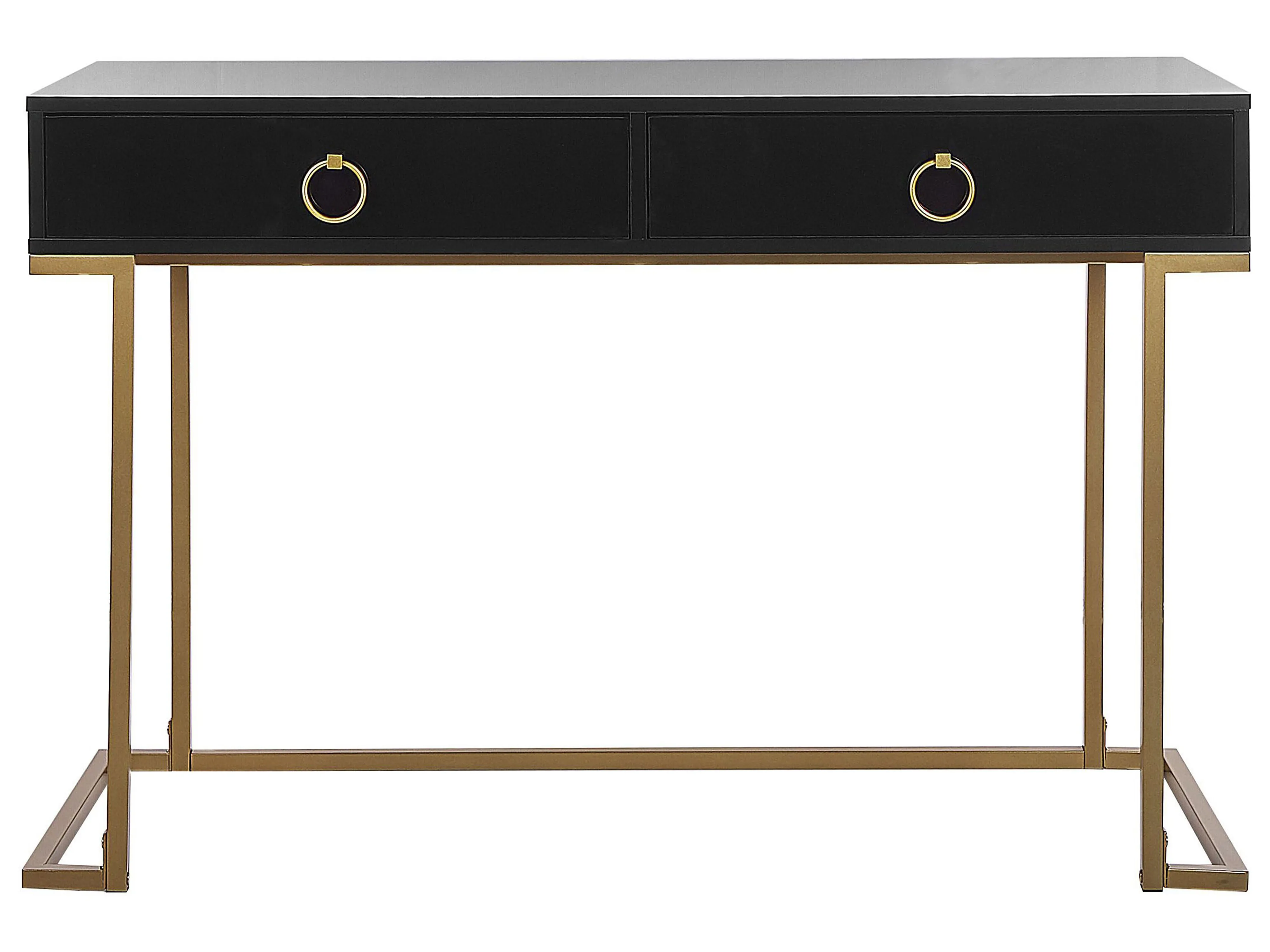 Sidetable WESTPORT Zwart/goud 115 cm 50 cm met lades