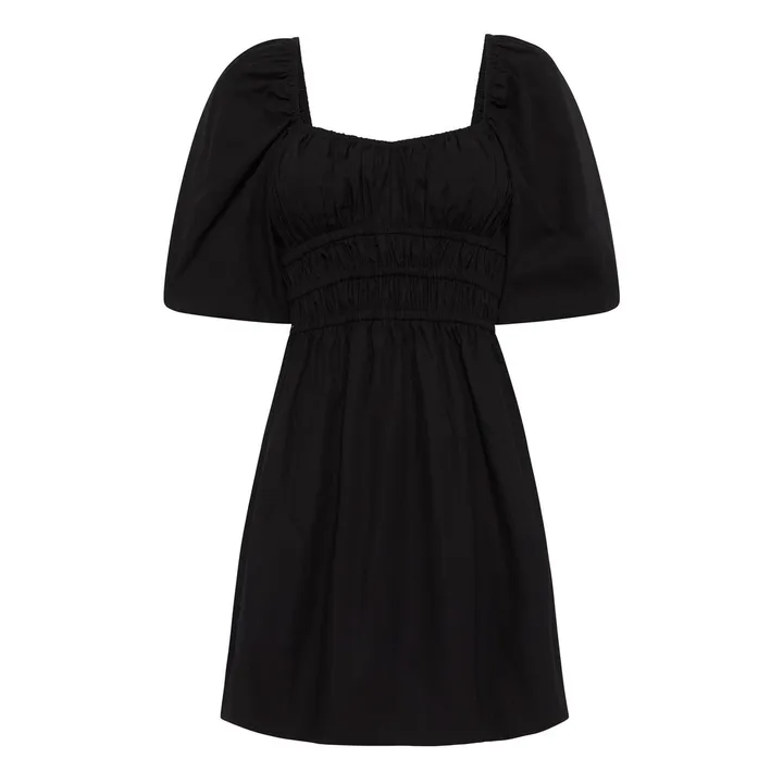 Faithfull the Brand Robe Marinelli Popeline de Coton Oeko-Tex | Noir