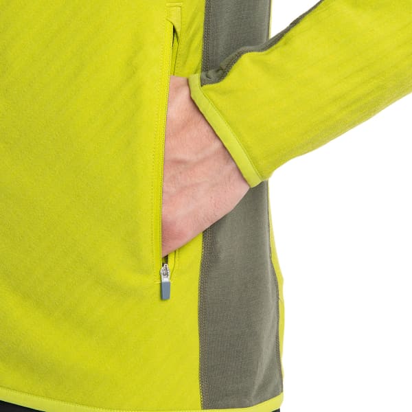 Veste polaire ICEBREAKER M DESCENDER LS ZIP BIO LIME/LODEN