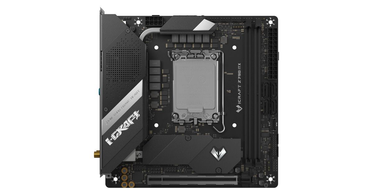 MAXSUNMS-iCraft Z790 ITX WIFI socket 1700 moederbord  (Zwart, RAID, 2.5 Gb-LAN, WLAN, BT, Sound,  Mini-ITX)