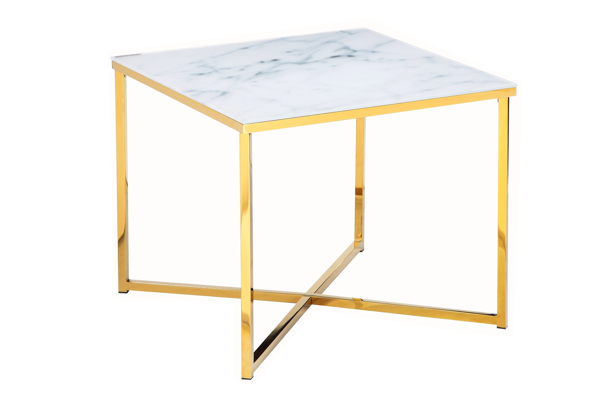 Beistelltisch Silber 55x55 cm Wohnzimmertisch Couchtisch Sofatisch Glastisch