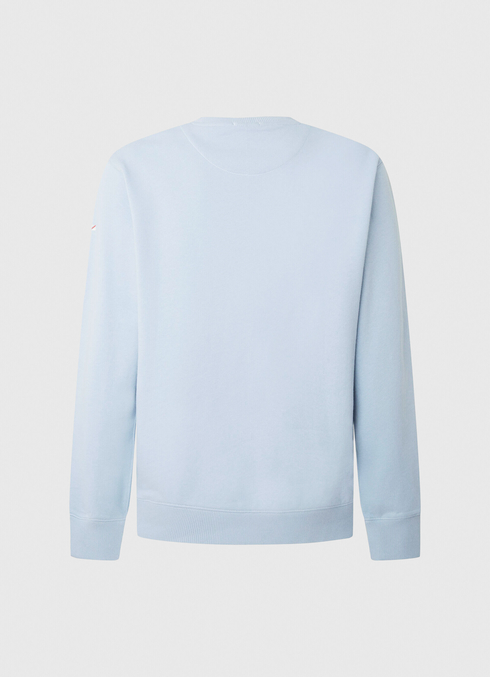 Moletom de algodão com logo estampado - azul claro