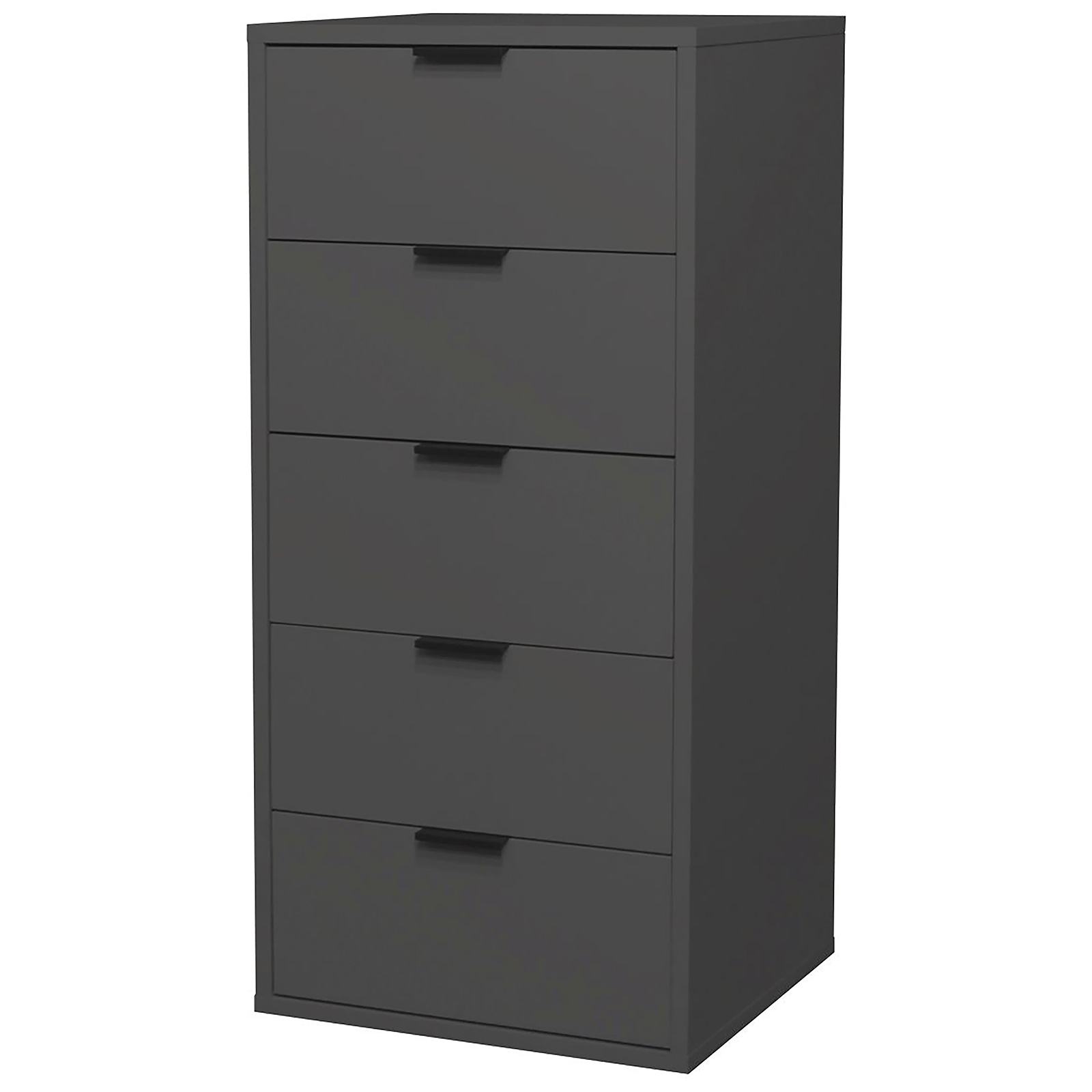 Kommode - anthrazit matt - 5 Schubkästen