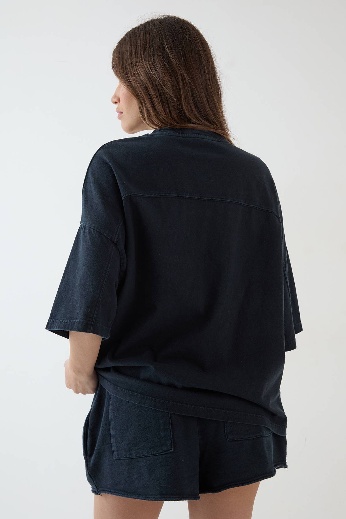 T-shirt Dsgn Studio À Manches Courtes Oversize En Tissu Épais Lavé