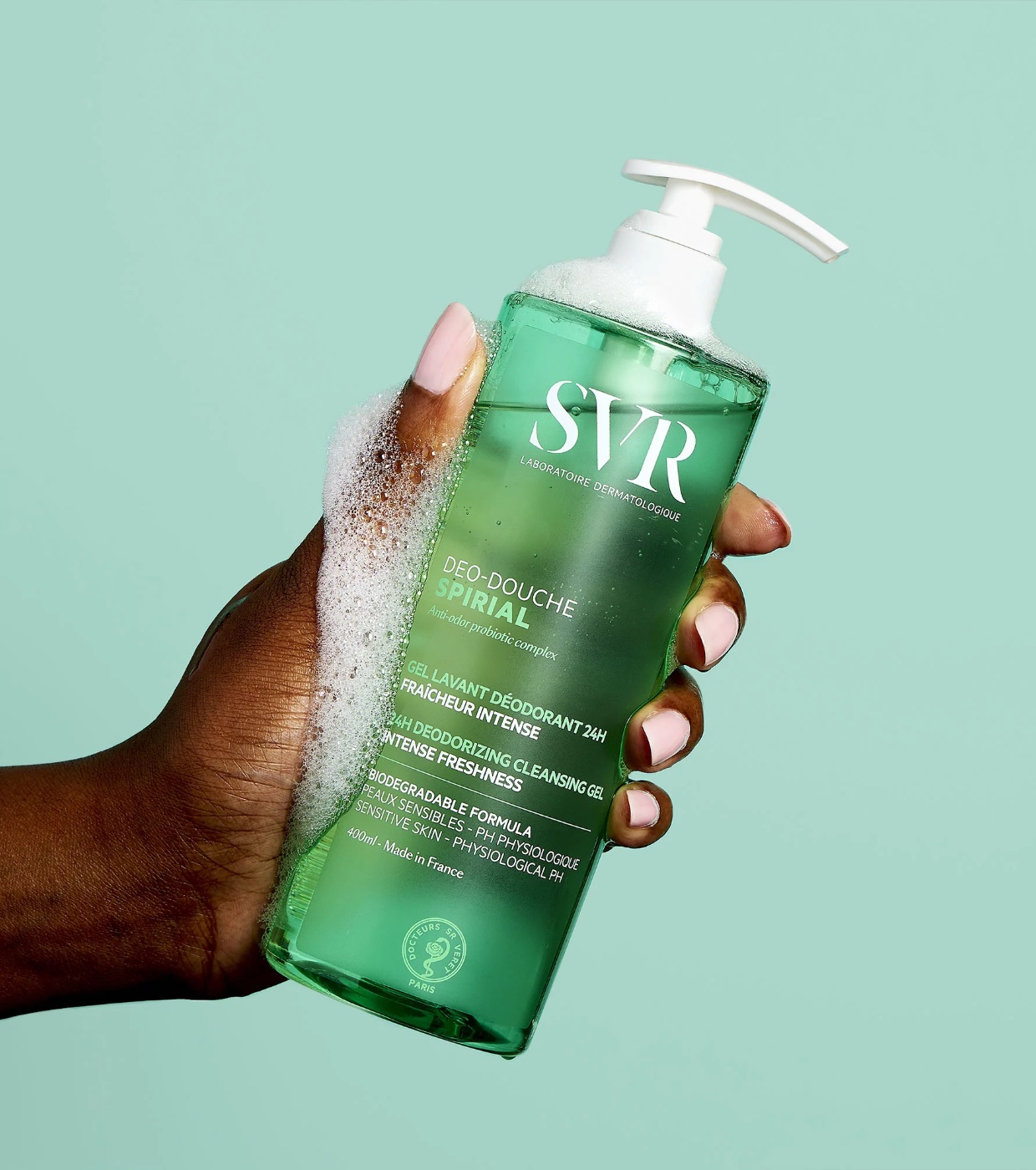 SVR - *Spirial* - Gel de banho de limpeza e desodorante 2 em 1 frescura intensa - 400ml