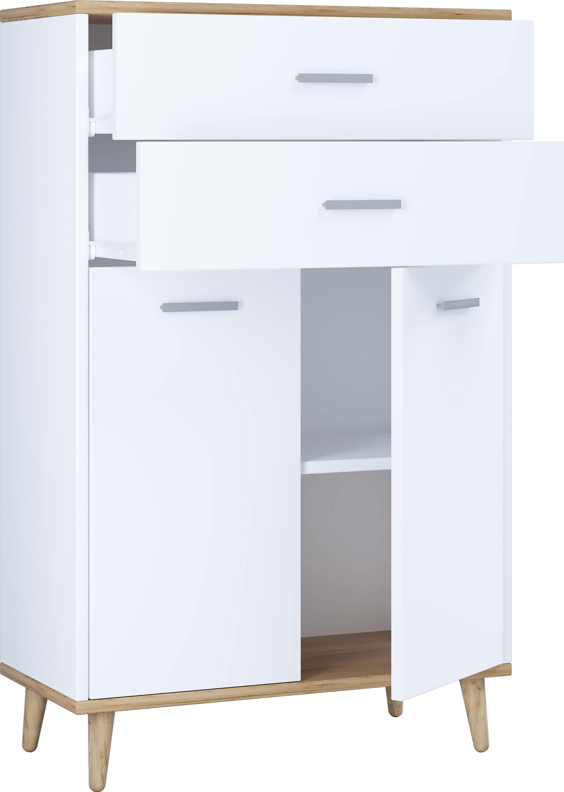 VCM Badmöbel Midischrank Badschrank Badezimmer Kommode Highboard Schublade Landos