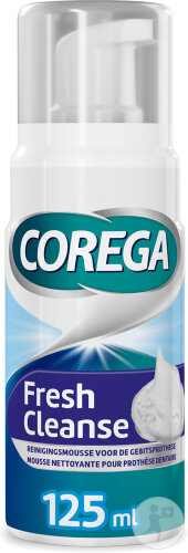 Corega Fresh Cleanse Mousse Nettoyage Anti-Bactérienne Pour Prothèse Dentaire Flacon Pompe 125ml