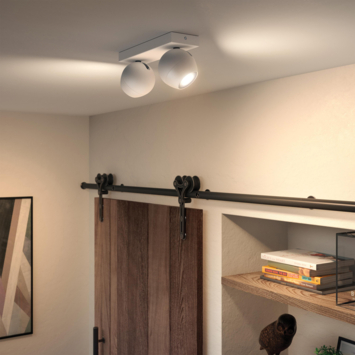 Philips Hue Buckram opbouwspot 2x5W wit incl. switch en bluetooth