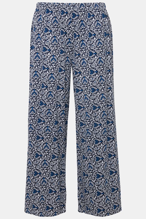 Pyjama, floraler Druck, V-Ausschnitt, Halbarm