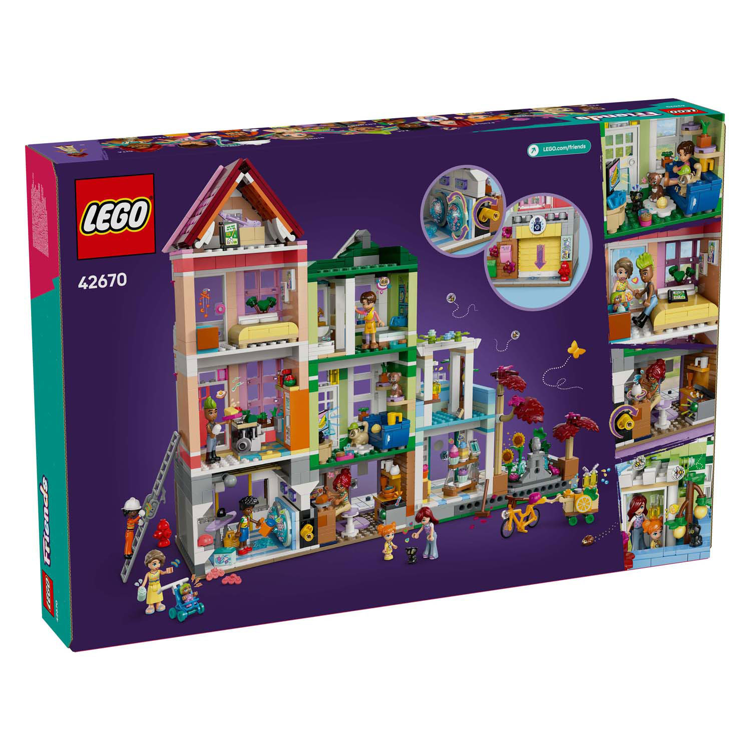 LEGO Friends 42670 Heartlake City Appartementen En Winkels
