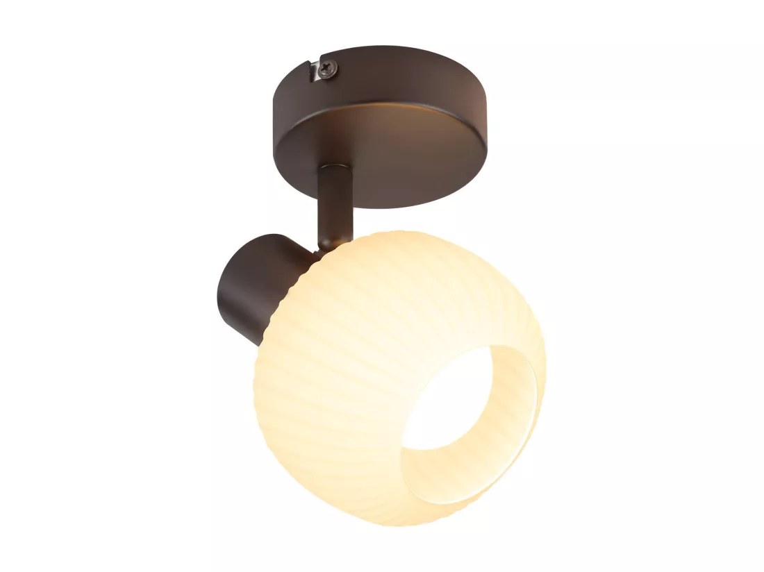 NETTLIFE Spot de plafond noir E14 abat-jour en verre vintage d'intérieur Spot moderne pour chambre à coucher salon