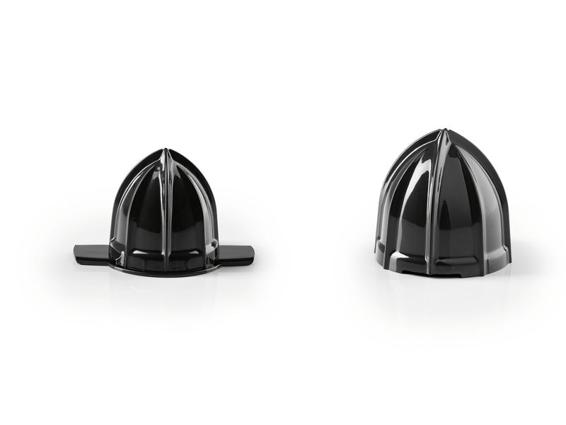 GOURMETmaxx Zitruspresse Schwarz/Silber Zitruspresse mit zwei Presskegeln