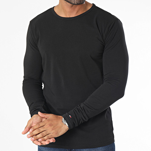 Lot De 3 Tee Shirts Manches Longues 3022 Noir Blanc Gris Chiné