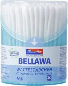 BELLAWA Wattestäbchen Runddose, 160 Stück