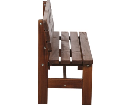 Tessin tuinbank, hout, 2-zits, bruin.