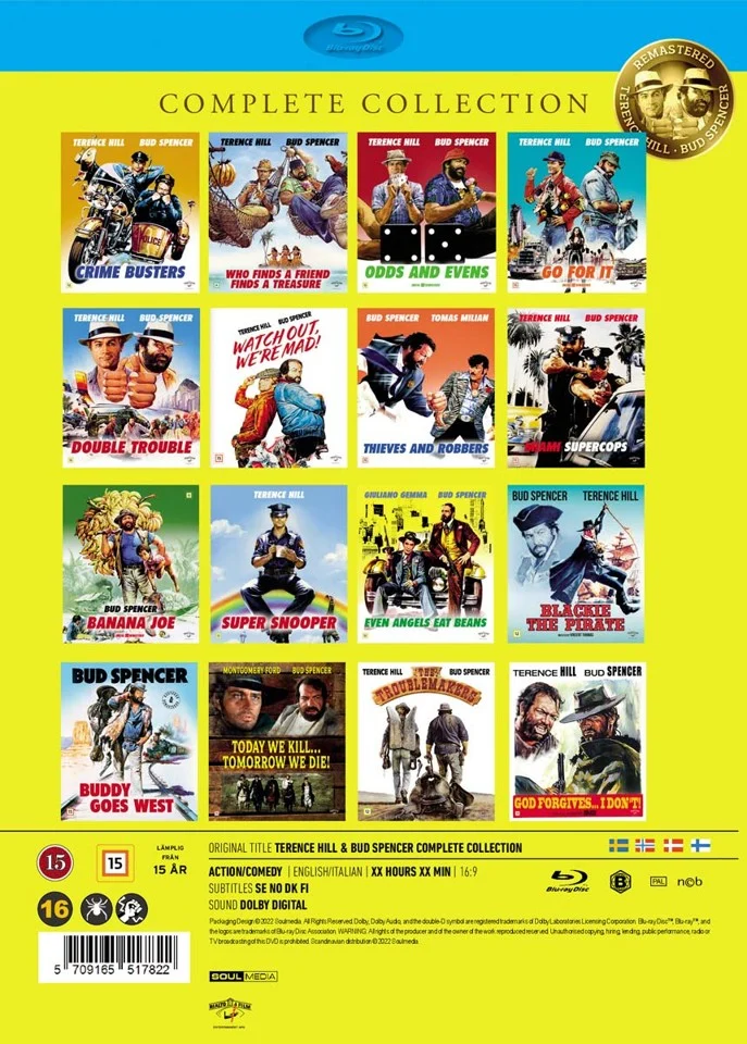 BUD SPENCER & TERENCE HILL -THE CLASSIC COLLECTION - 16 Blu Ray Discs