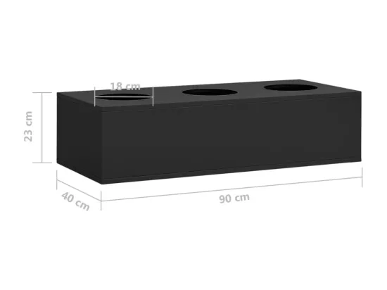 Armoire à portes coulissantes avec jardinière Anthracite Acier
