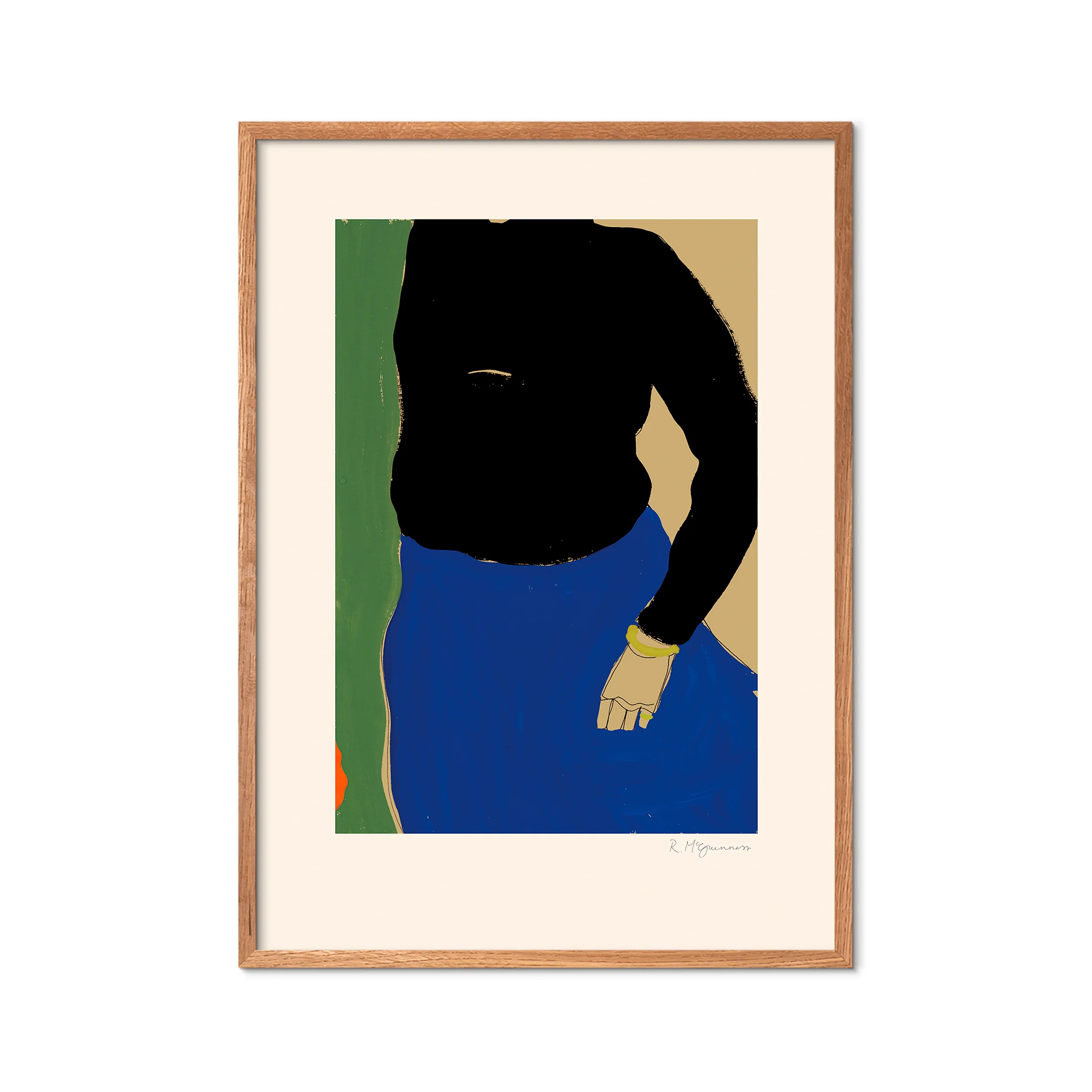 Poster & Frame  The Poster Club x Rosie McGuinness Black Top Blue Skirt plakat - 30x40 cm.