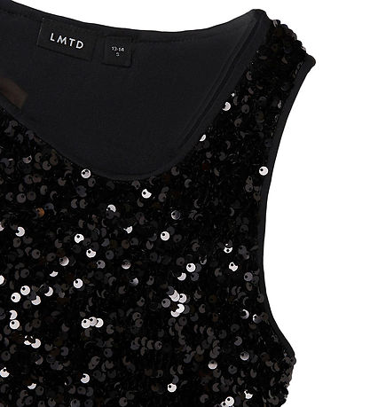 LMTD Top - NlfGlam - One Shoulder Short Top - Blåck