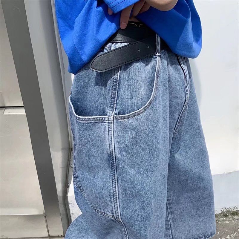 emeisa - Capri jeans met hoge taille en wijde pijpen