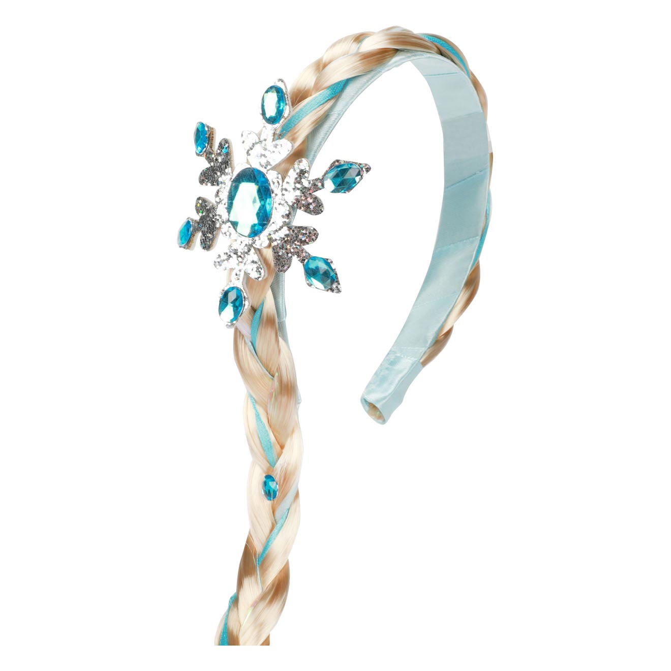 Ice Princess Diadeem met Lange Vlecht en IJskristal