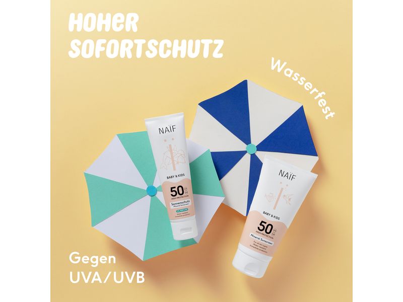 NAÏF Sonnencreme Baby & Kids SPF50 175 ml Mineralische Sonnencreme mit SPF 50