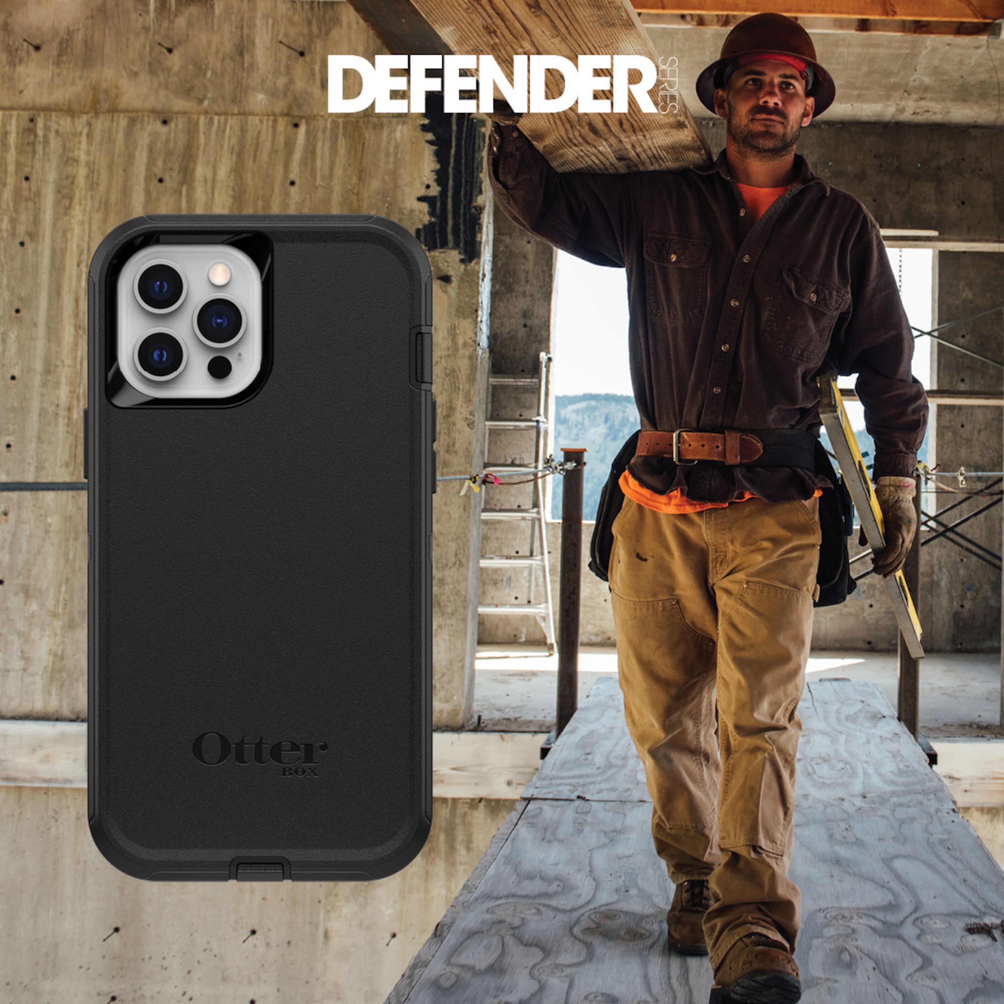 Otterbox Defender Robust deksel for iPhone 12 og 12 Pro