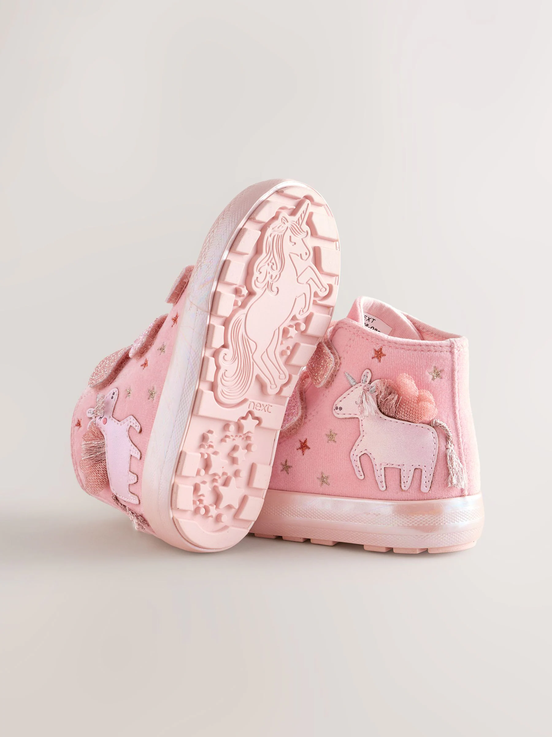 Roze met eenhoornprint - Hoge Touch Fastening sportschoenen