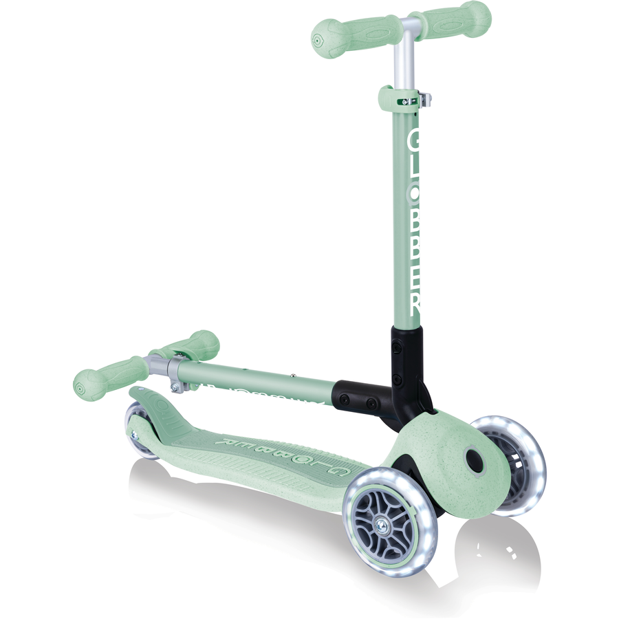 GLOBBER Junior Faltbarer Scooter Lights Eco pistazie