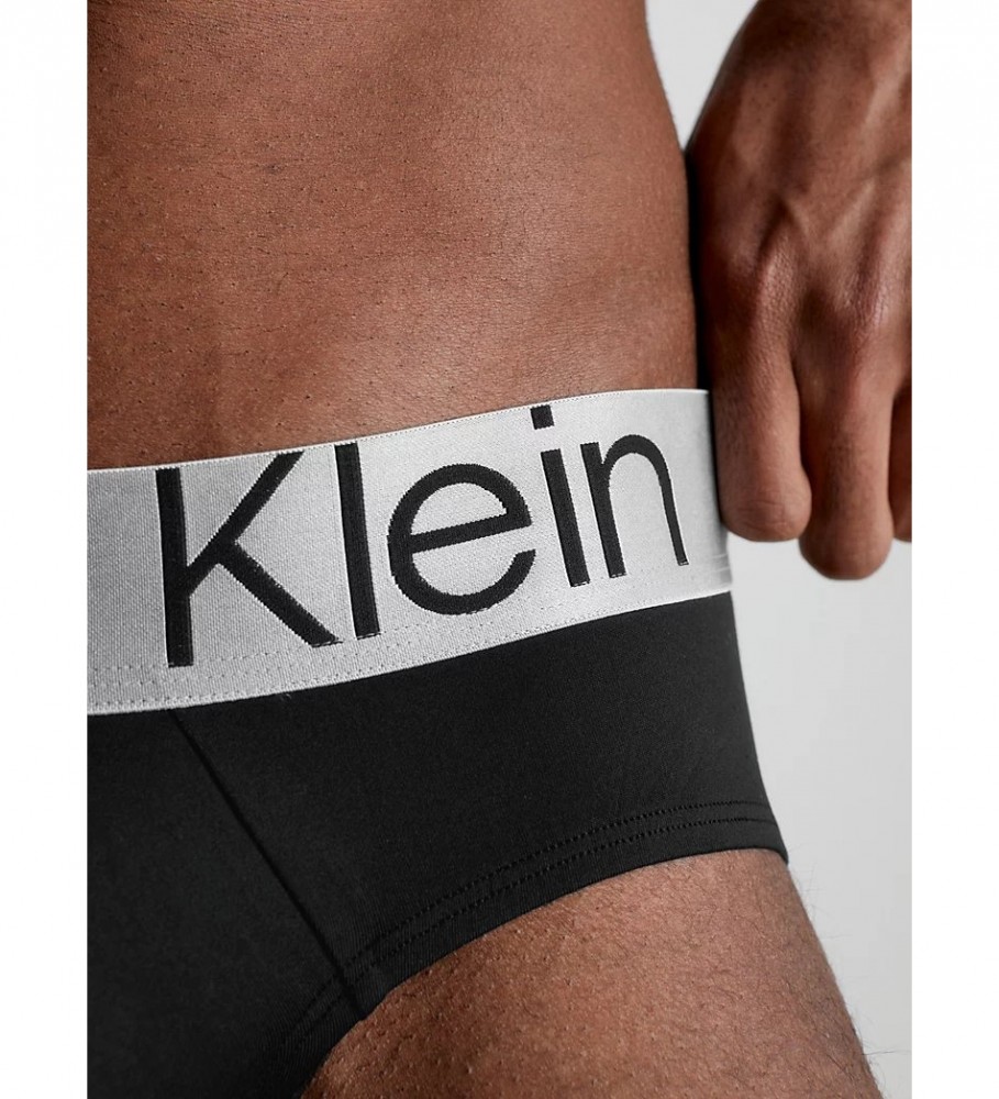 Calvin Klein Pacote com 3 Slips Steel Micro preto