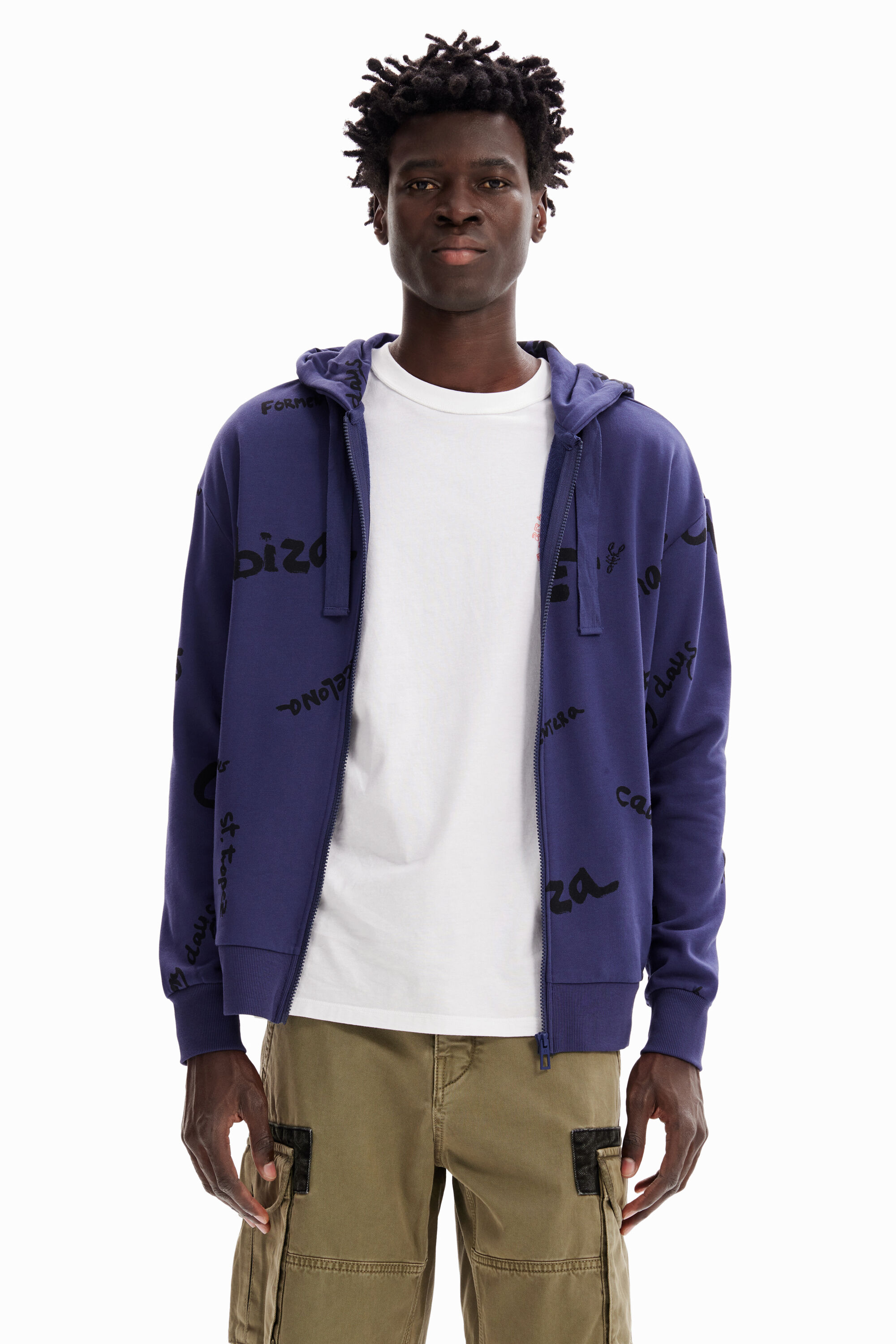 Sweat-shirt capuche fermeture Éclair