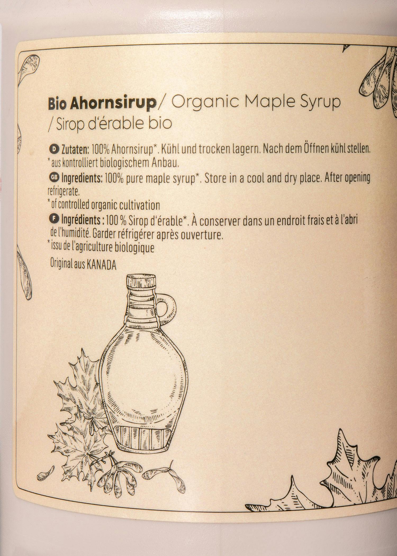 Bio Ahornsirup Grade A 1 L