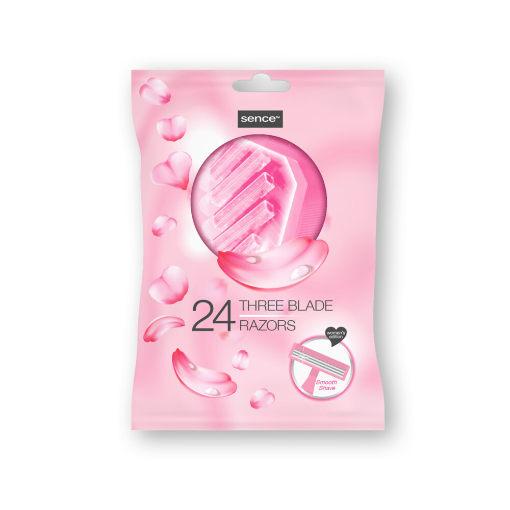 3x Sence Wegwerpmesjes Three Blades Vrouwen24 stuks