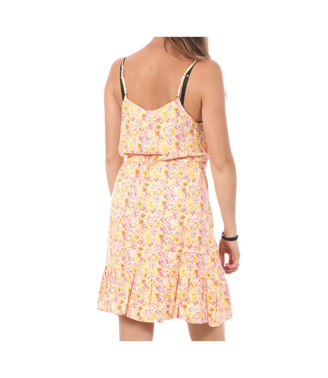 Robe Rose/Jaune Femme Vero Moda Easy Singlet