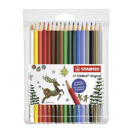 Malbuch für Erwachsene - KREATIVE AUSZEIT Wintertraum - inklusive 15+2 STABILO Original Premium-Buntstifte