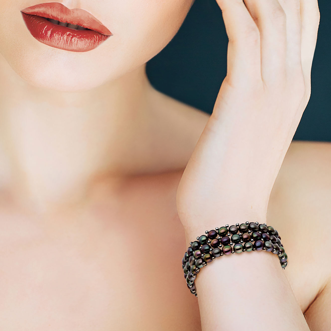 Pearl Addict Bracelet Perles d'Eau Douce noires