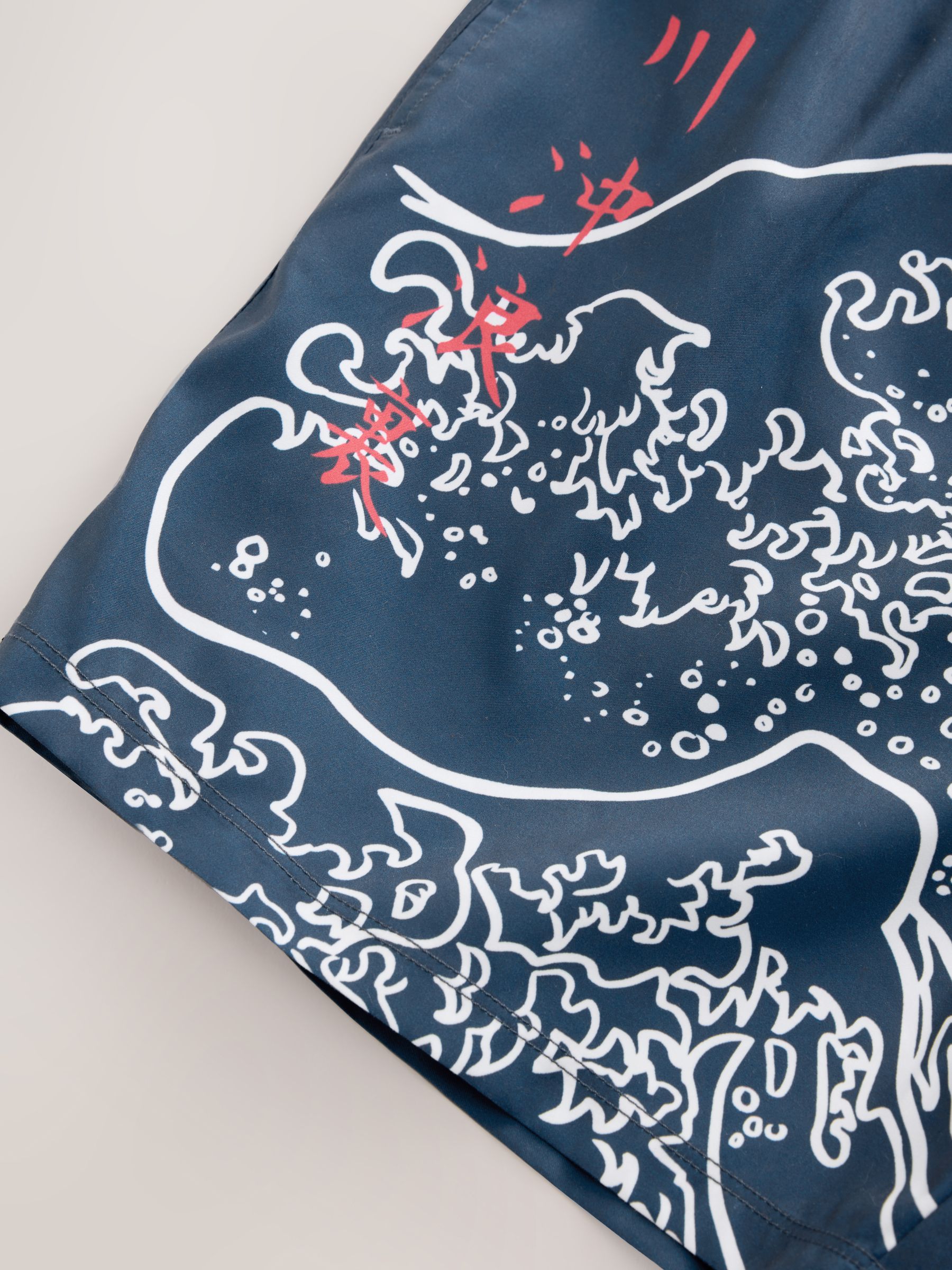 Blauwe Hokusai - Gelicenseerde zwembroek met print