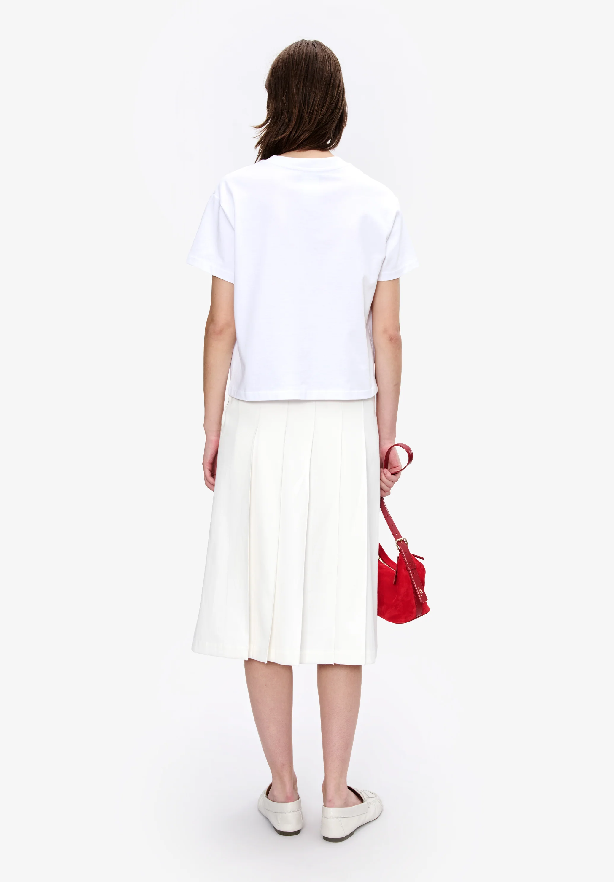 T-Shirt Boxy Rue Madame - Blanc/rouge