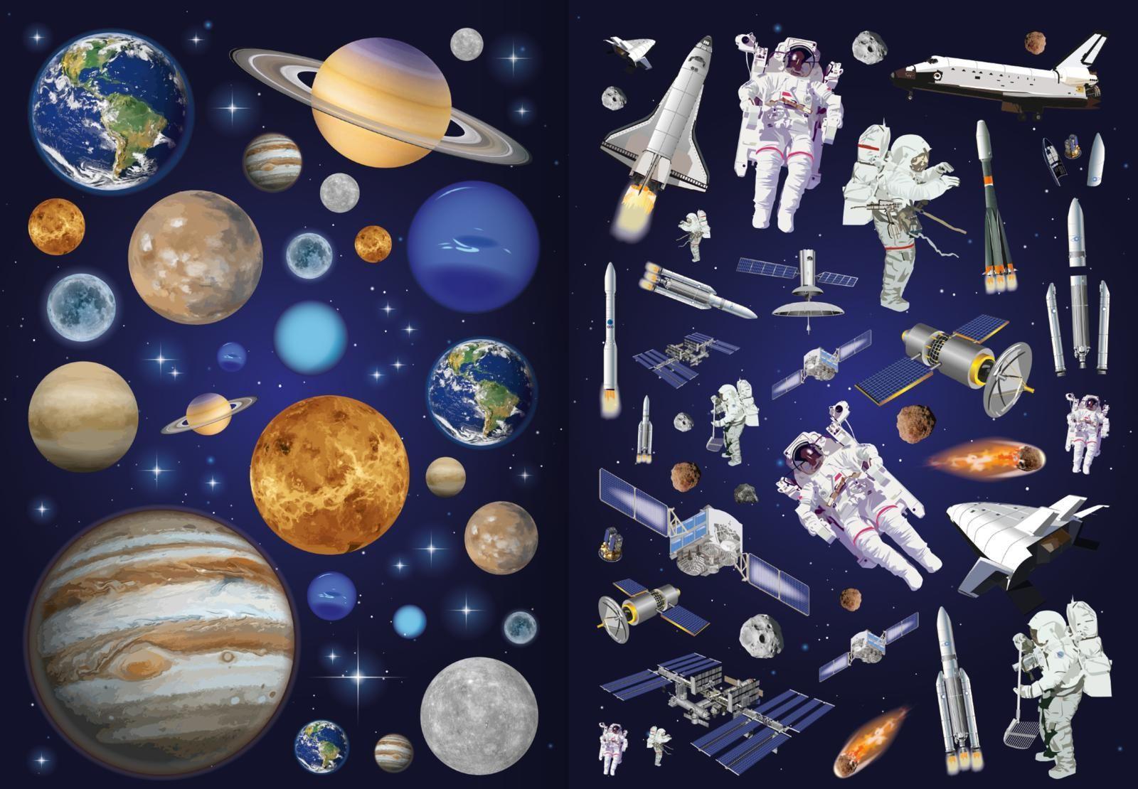 Meine Sticker - Mond und Weltraum