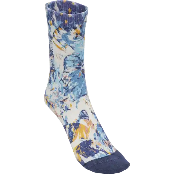 DAMENSOCKE PRINT blau / orange 35 / 38
