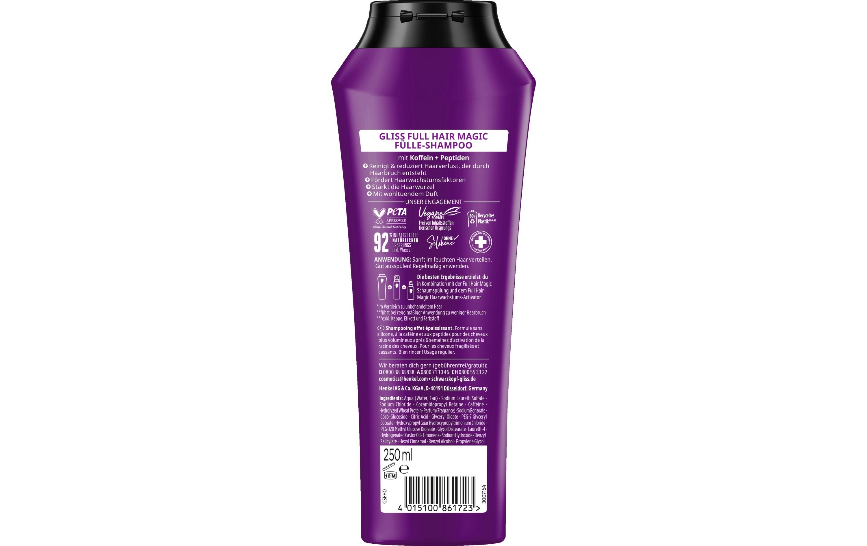 Shampoo Full Hair Magic 250 mlHaarshampoo verhindert Haarverlust, der durch Haarbruch entsteht
