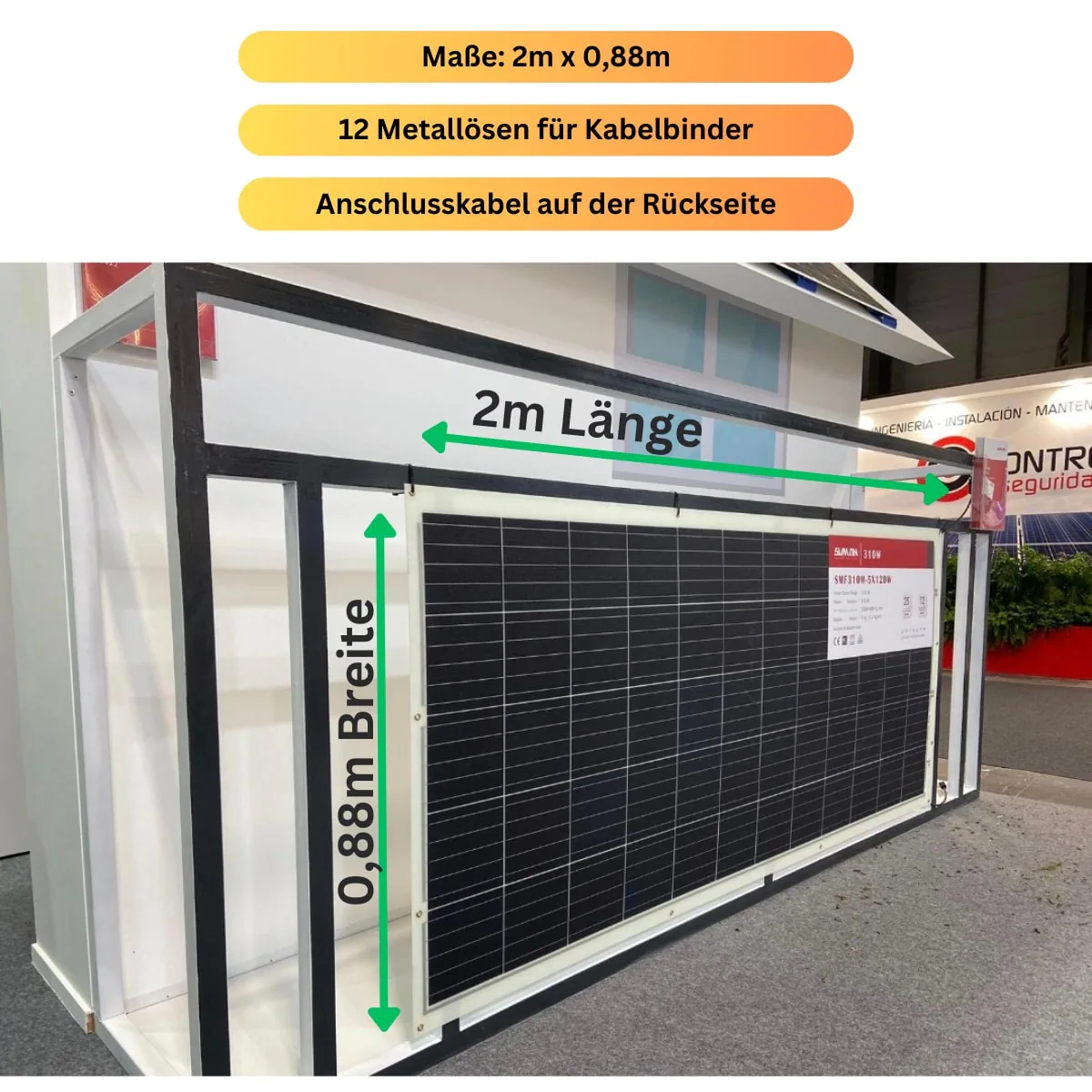 MyUltraleicht Balkonkraftwerk 1240 Watt mit 4 Modulen nur je 5kg